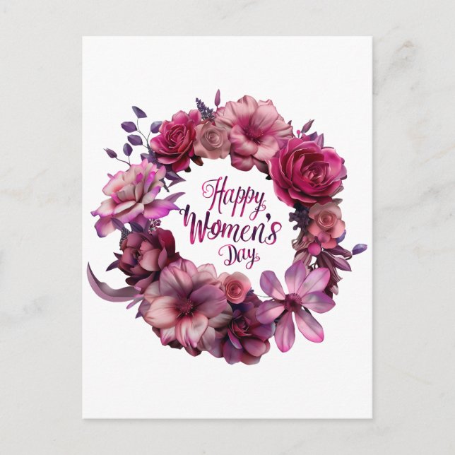Floral International Womens Day 2025 Postcard (Front)