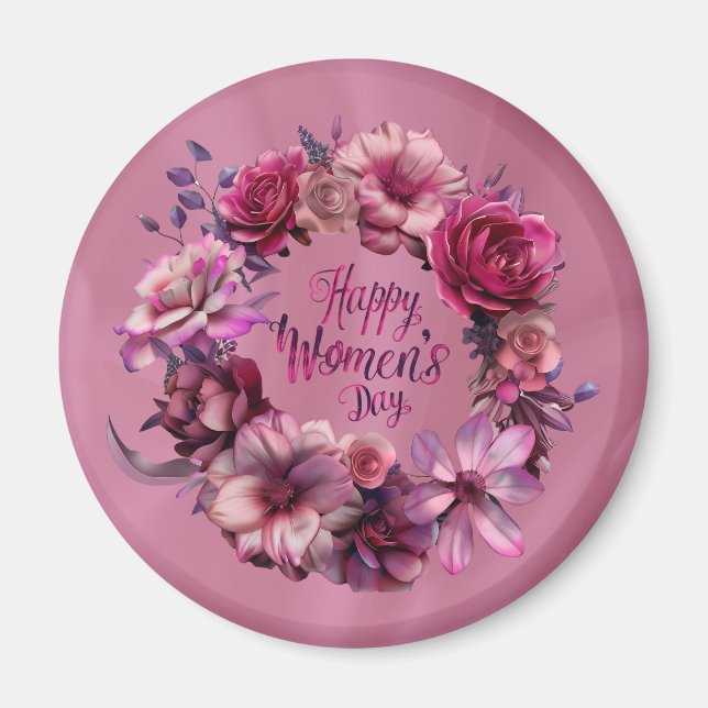  Floral International Women's Day  Magnet (Front)