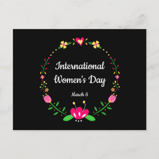 Floral International Womens Day  Postcard