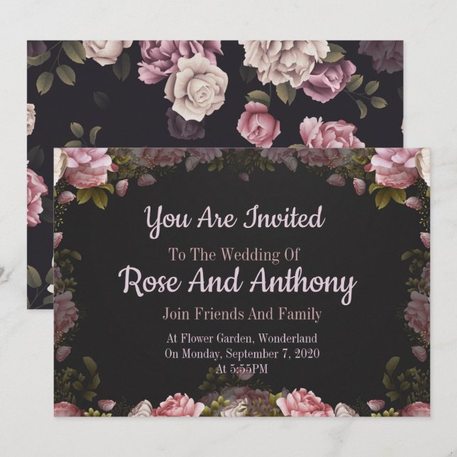 Floral Invitation (Front/Back)