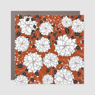 Floral Invitation: Abstract Wedding Car Magnet