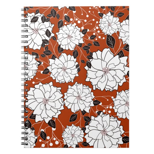Floral Invitation: Abstract Wedding Notebook (Front)