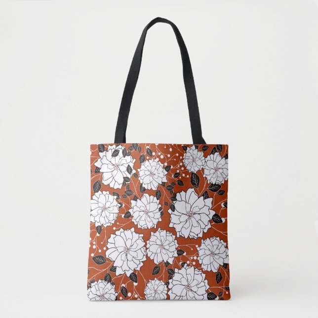 Floral Invitation: Abstract Wedding Tote Bag (Front)