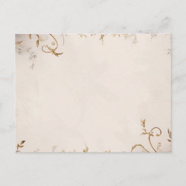 Floral invitation postcard (Front)