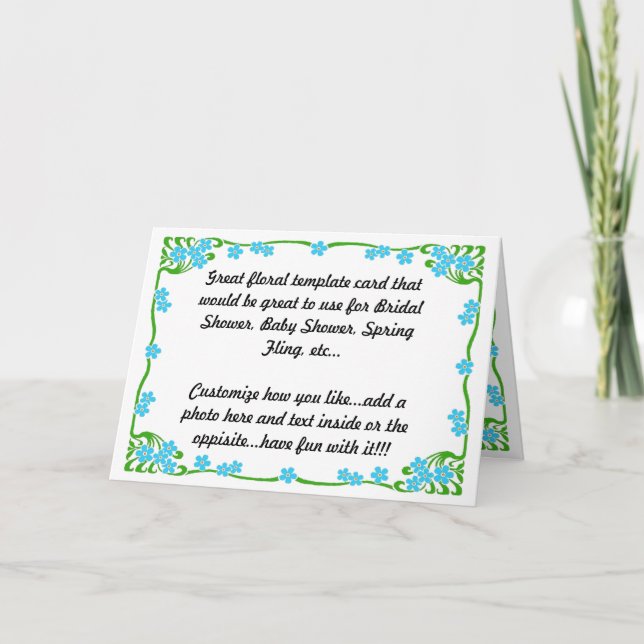 Floral Invite and Thank You Card (Front)
