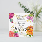 floral invite brunch party shower birthday (Standing Front)
