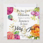 floral invite brunch party shower birthday (Front)