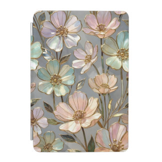 Floral iPad Cover Pastel Gold Flower Case