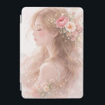 Floral iPad Smart Cover | Aesthetic Woman<br><div class="desc">Stylish floral iPad smart cover featuring an elegant woman illustration with soft flowers on a dark aesthetic background. This protective tablet case adds a beautiful artistic touch while keeping your device safe. Perfect for daily use, work, study, and travel. ✔ Slim and lightweight design ✔ Protective and durable cover ✔...</div>