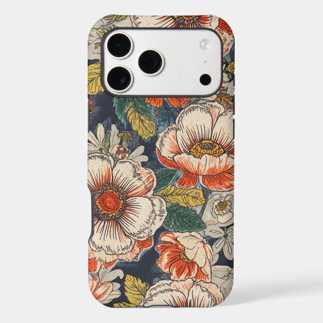 Floral IPhone 17 Pro Max Tough Cases (Back)