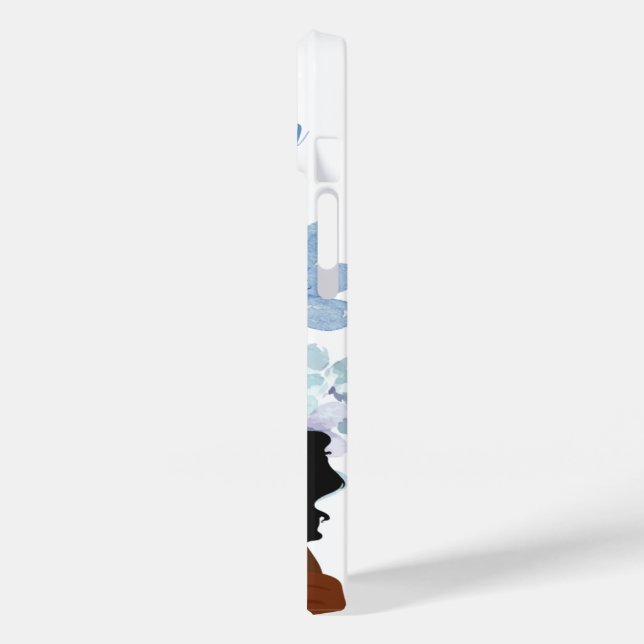 Floral iPhone Case - Elegant "Woman" Design (Back / Left)