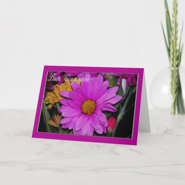 Floral Italian Birthday Card (Front)