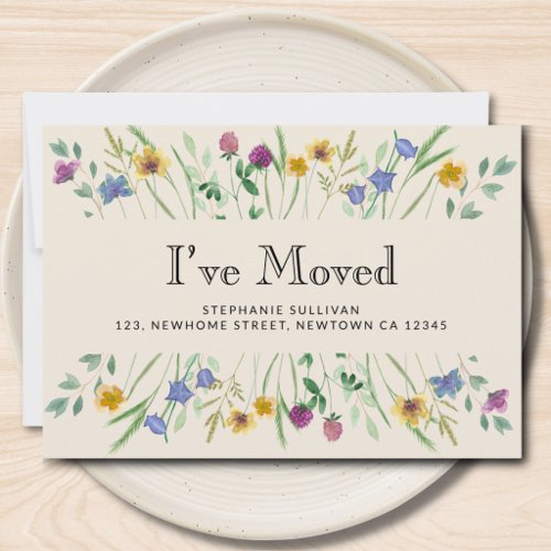 Floral I've Moved Moving Announcement