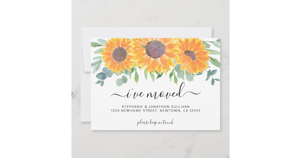 Floral I've Moved Moving Announcement Card | Zazzle