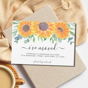  Floral I've Moved Moving Announcement Card