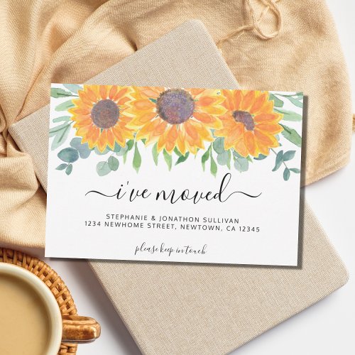  Floral Ive Moved Moving Announcement Card