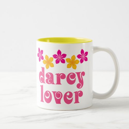 Floral Jane Austen Darcy Lover Gift Two_Tone Coffee Mug