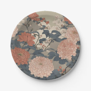Floral Japan Paper Plates