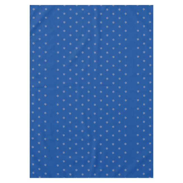 Floral Jewish Stars on a Dark Blue Background Tablecloth (Front)