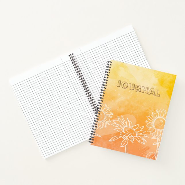 FLORAL JOURNAL 8.5 X 11 SPIRAL NOTEBOOK (Inside)