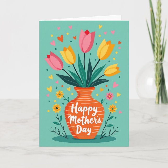 Floral Joy Celebration Card (Front)