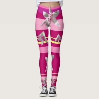 Floral Joy in Pink Custom Leggings