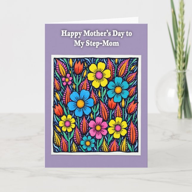 Floral Joyful Bloom Card (Front)