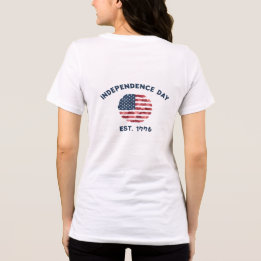 Floral July 4th 1776 American Flag Tri-Blend Shirt