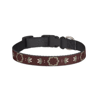 Floral Kabul Coffee Pet Collar