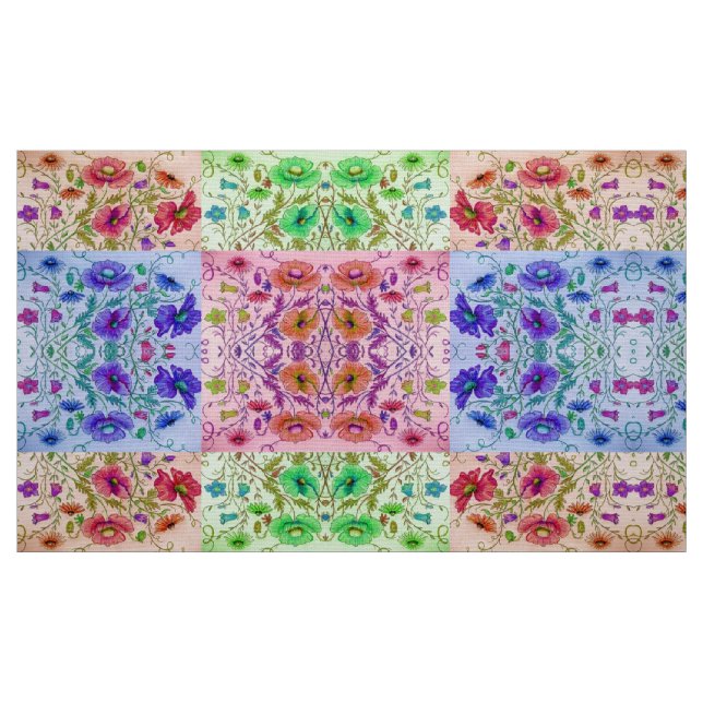 Floral Kaleidoscope  Fabric (Fat Quarter)