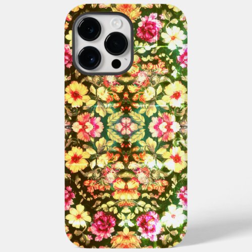Floral Kaleidoscope Natures Colorful Harmony Case_Mate iPhone 14 Pro Max Case