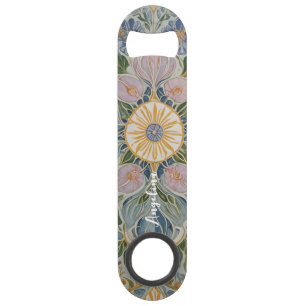 Floral Kaleidoscope Personalized Bar Key