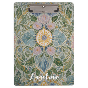 Floral Kaleidoscope Personalized Clipboard