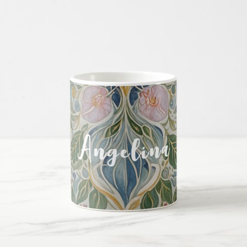 Floral Kaleidoscope Personalized Coffee Mug