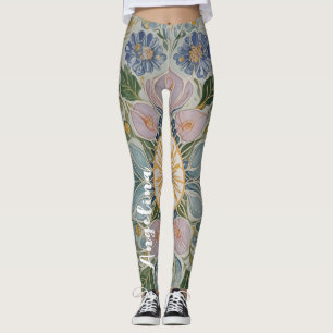 Floral Kaleidoscope Personalized Leggings
