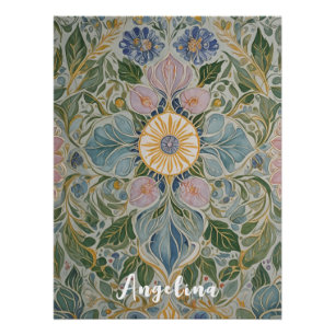 Floral Kaleidoscope Personalized Poster