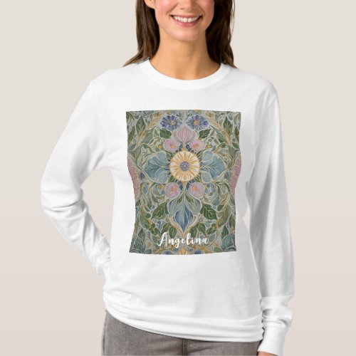 Floral Kaleidoscope Personalized T_Shirt