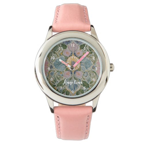 Floral Kaleidoscope Personalized Watch