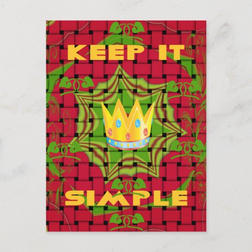 Floral Keep it simple Postcard