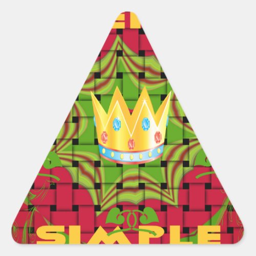 Floral Keep it simple Triangle Sticker