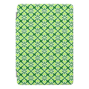 Floral kimono print, lime and pine green iPad pro cover