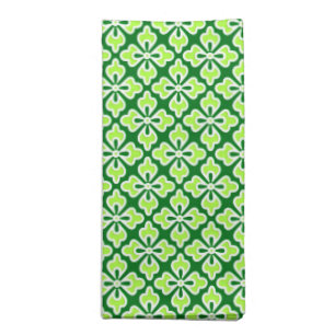 Floral kimono print, lime and pine green napkin