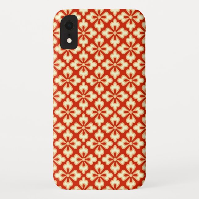 Floral kimono print, mandarin orange Case-Mate iPhone case (Back)