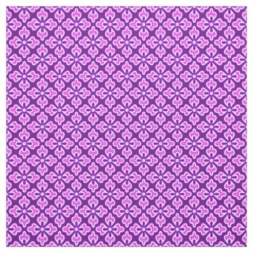 Floral kimono print, orchid and purple fabric
