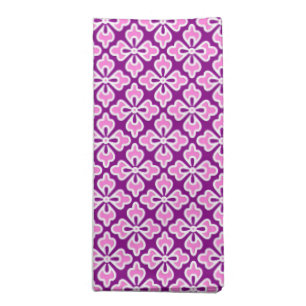Floral kimono print, orchid pink and purple napkin