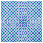 Floral kimono print, turquoise and indigo fabric