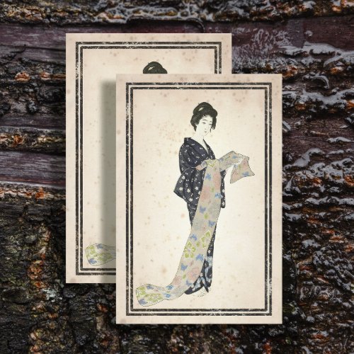 Floral Kimono Woman Japanese Vintage Decoupage Art Tissue Paper