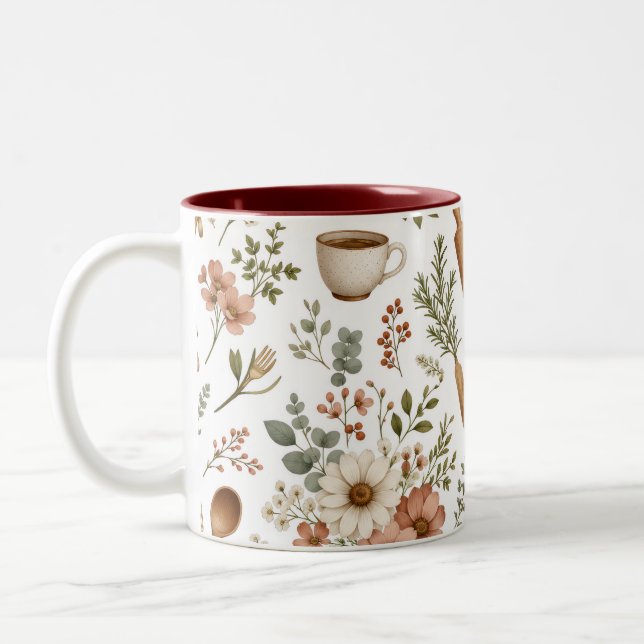 Floral Kitchen Accent Mug (Left)