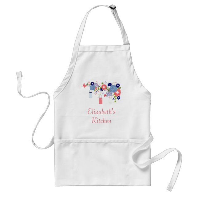 Floral Kitchen Adult Apron (Front)