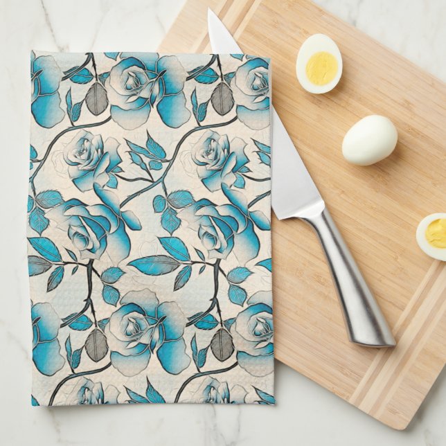 Floral Kitchen Towel (Quarter Fold)